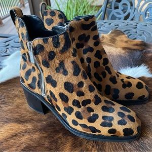 3.1 Phillip Lim Alexa Leopard Calf Hair Ankle Boots EU 36.5 / US 6.5 NWT